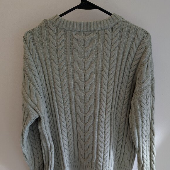 Philosophy Cable Knit Sweater – (S) Light Green - Picture 6 of 7